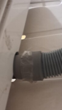 Tape on pipe at the back of Aircon unit