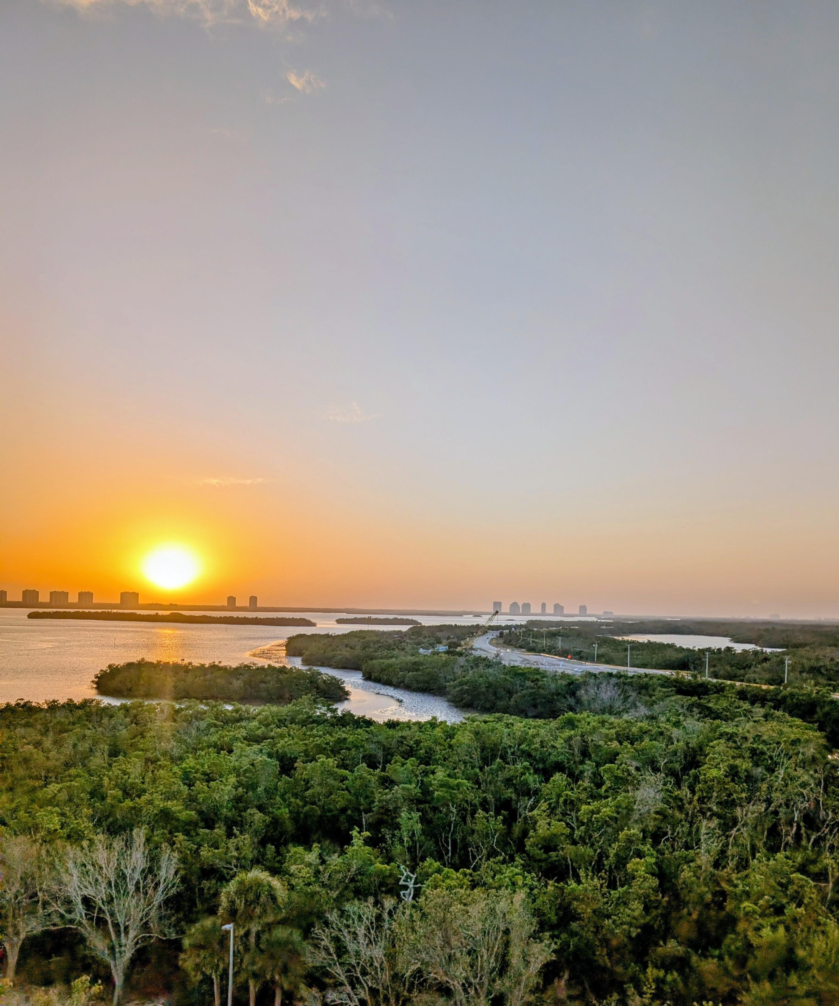 Sunrise from balcony. 