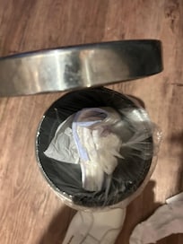 Sanitary towels in bin from previous guests