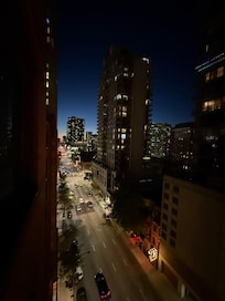 Night time view from our room on the 11th floor.