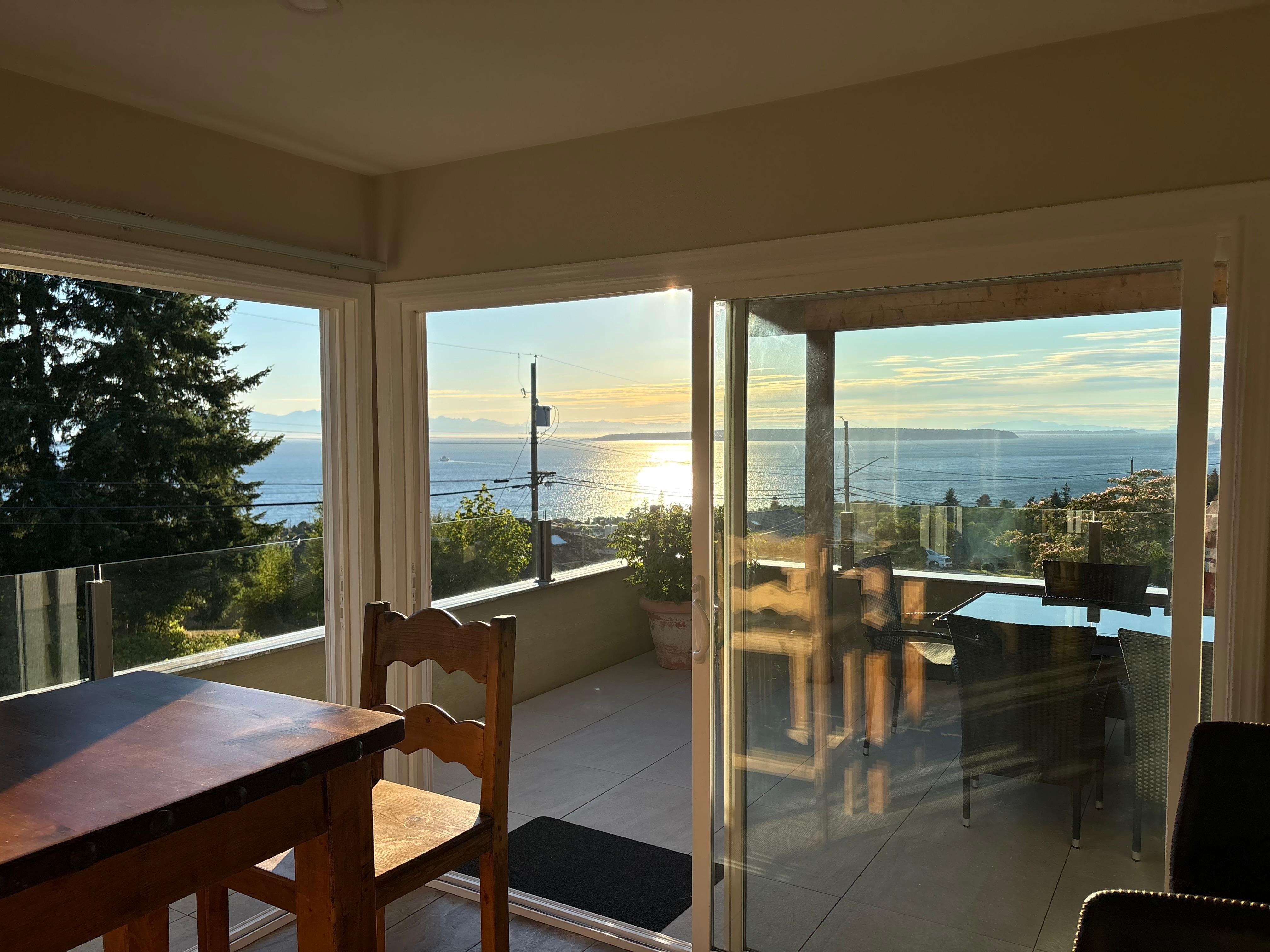 Beautiful view from the patio, kitchen area