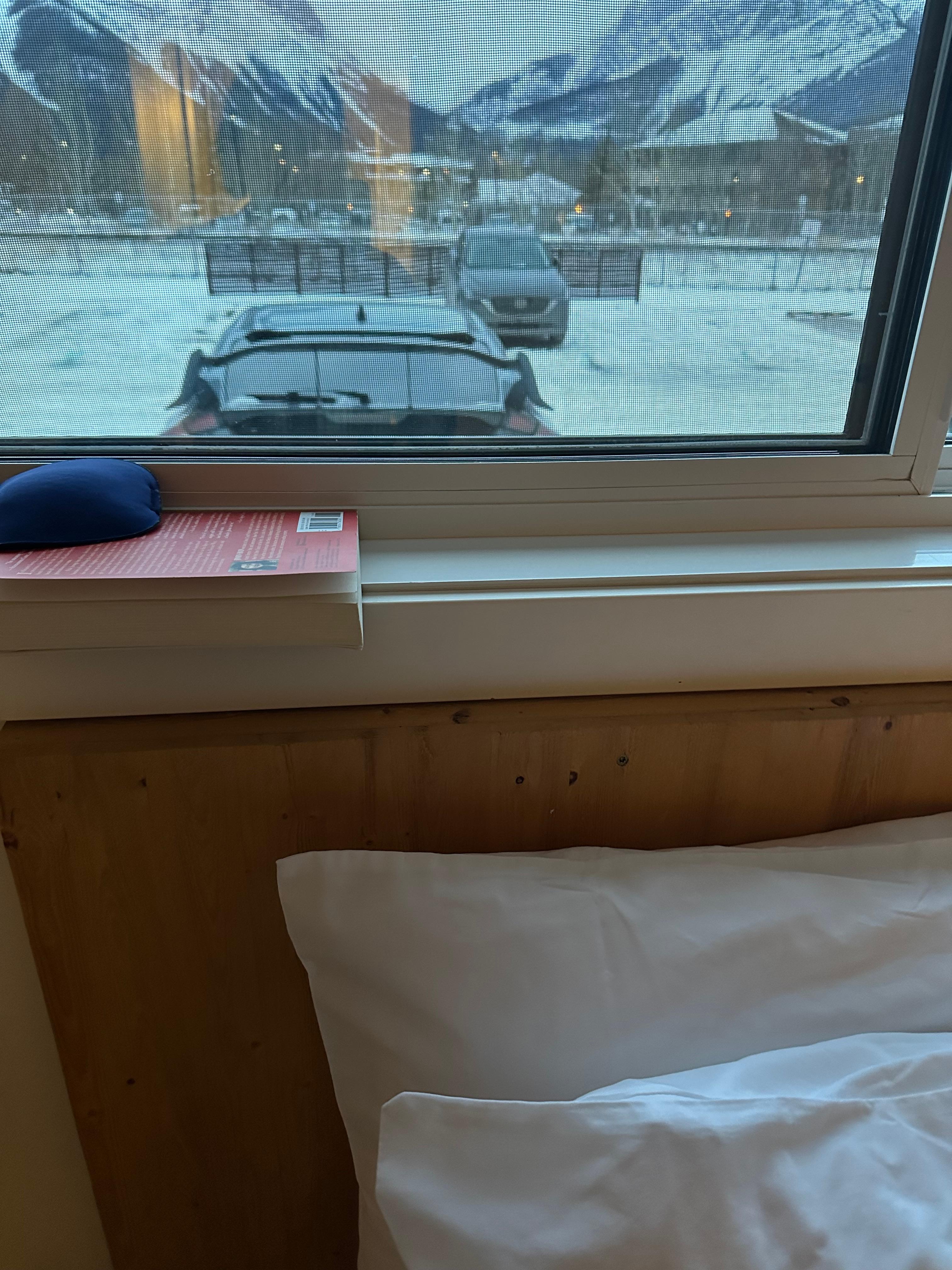 The parking lot is almost in your bedroom on the railroad side of the building. 