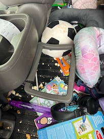 Trash bags were dumped out as well after looking through everything