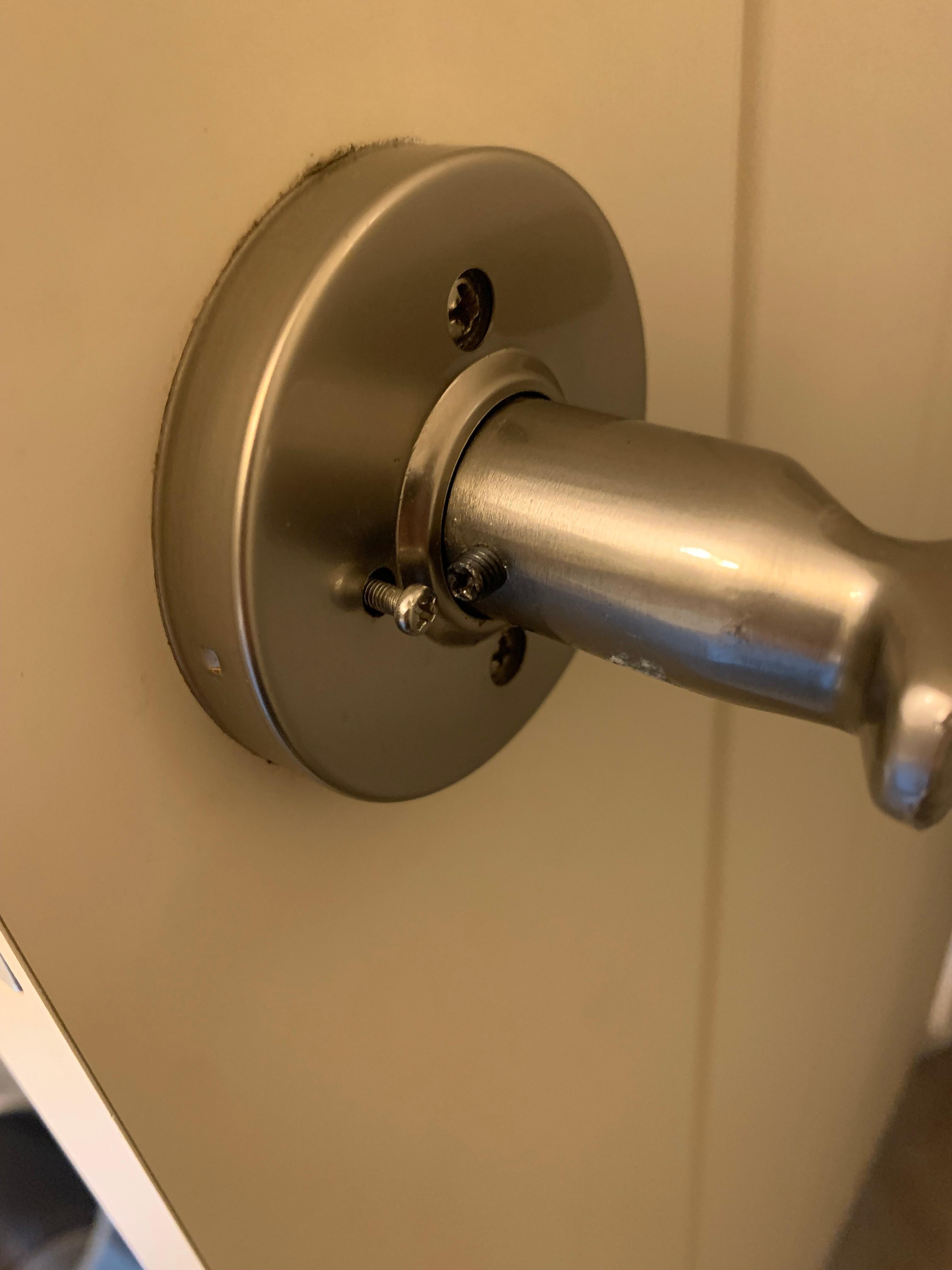 Bathroom door handle
