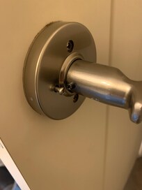 Bathroom door handle
