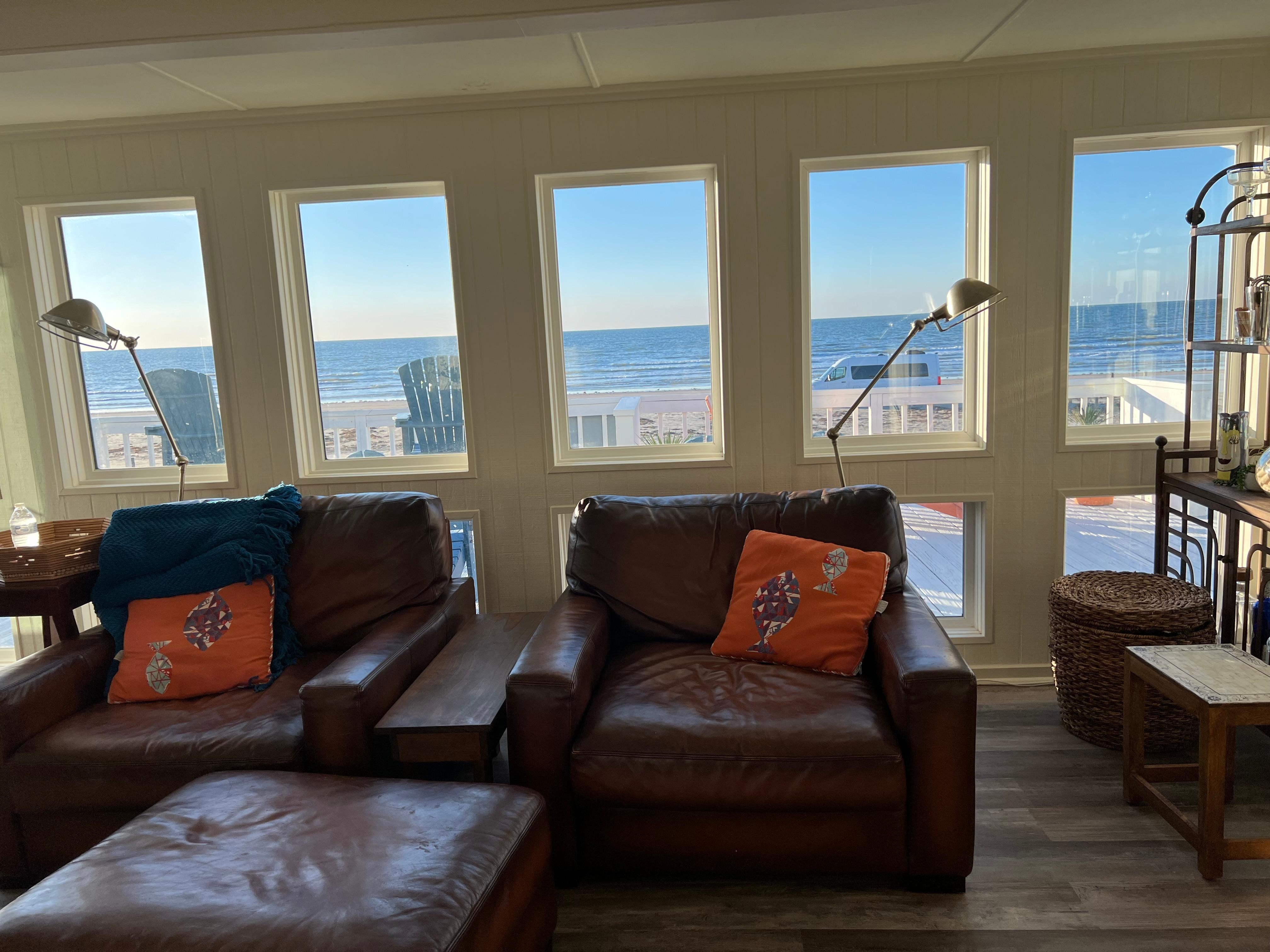 The view out the living room 