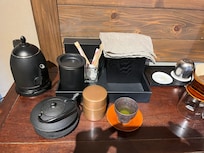 豆をひいて淹れるコーヒー露天風呂