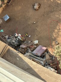 View outside my window to the left of the chicken coop.