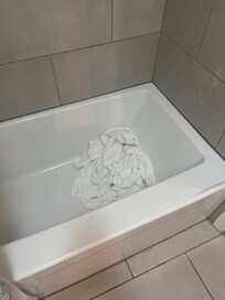 Dirty towels upon our arrival.