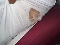 Blood stained sheets