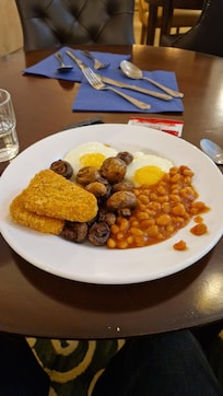 My veggie options. There are sausages and bacon