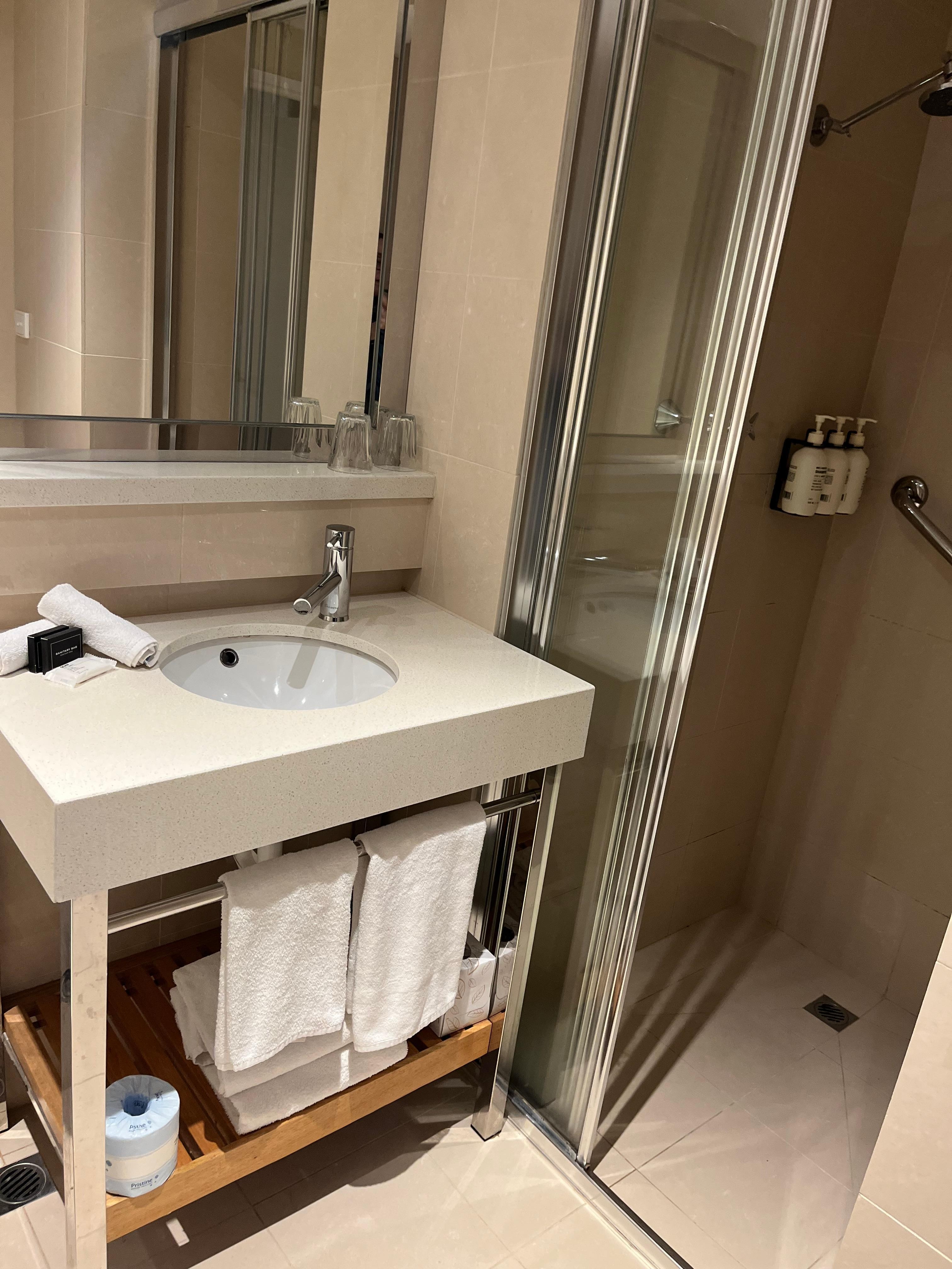 Bathroom was a fair size with a good shower