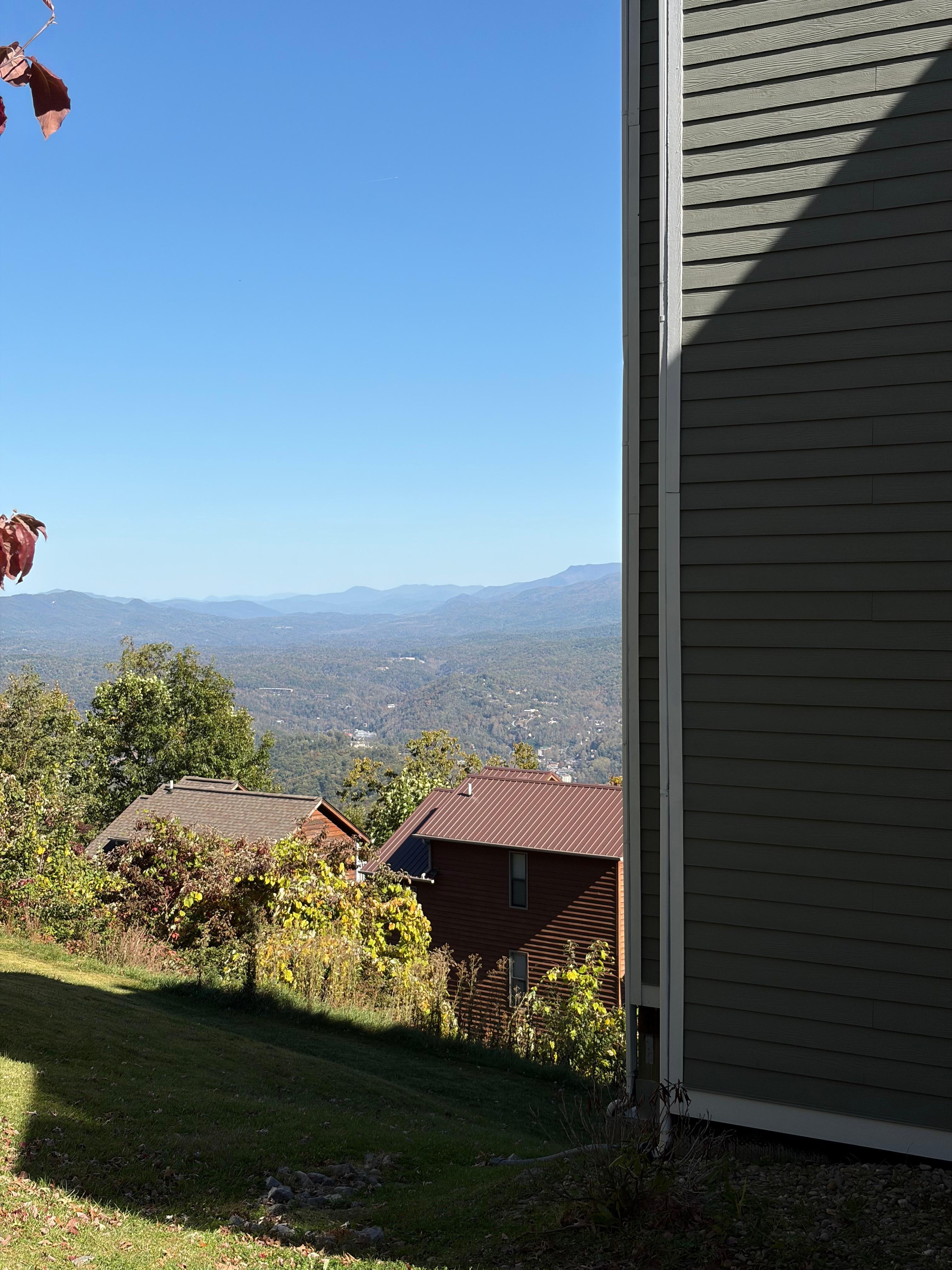 View walking down the stairs from the parking lot to the condo