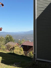 View walking down the stairs from the parking lot to the condo