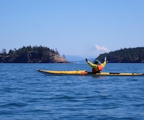 Jane embracing Mt Baker