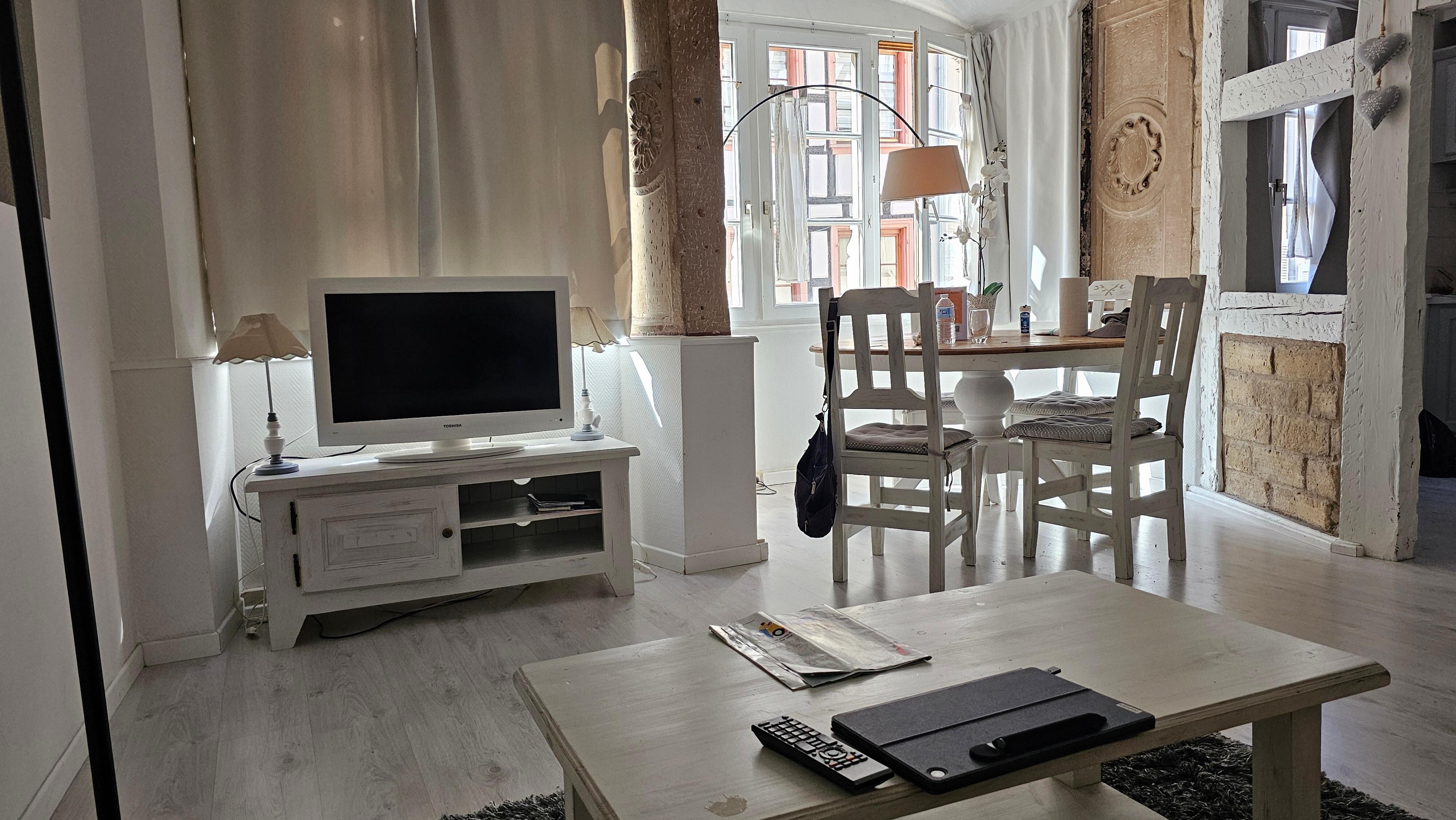 Dining area and tv