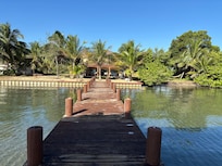 Villa from the end of the dock.