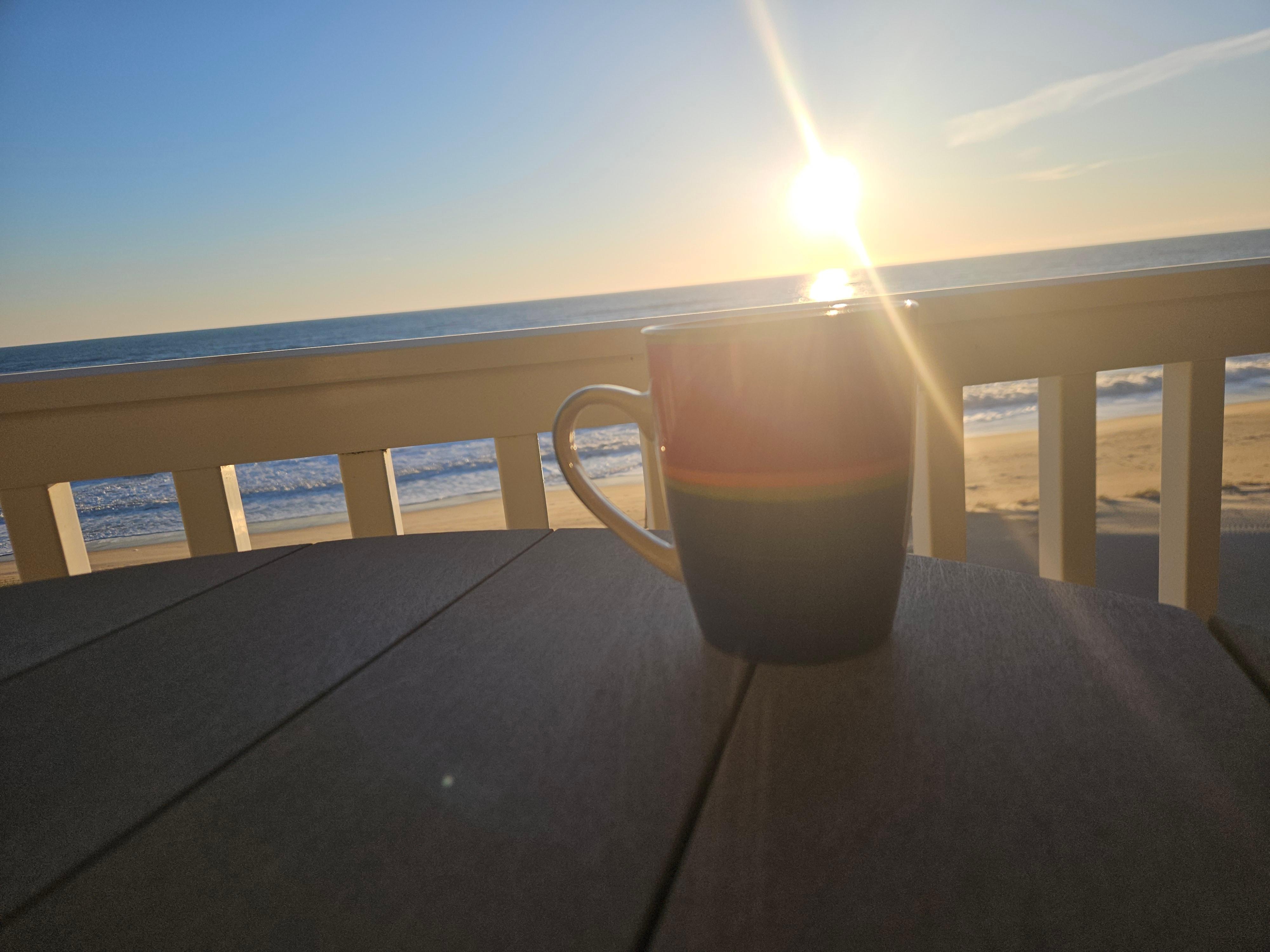 Coffee and sunrise.