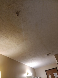Leaky, falling down ceiling in our room