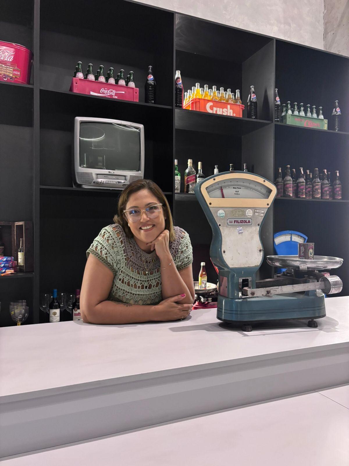 Decoração com peças retrô.