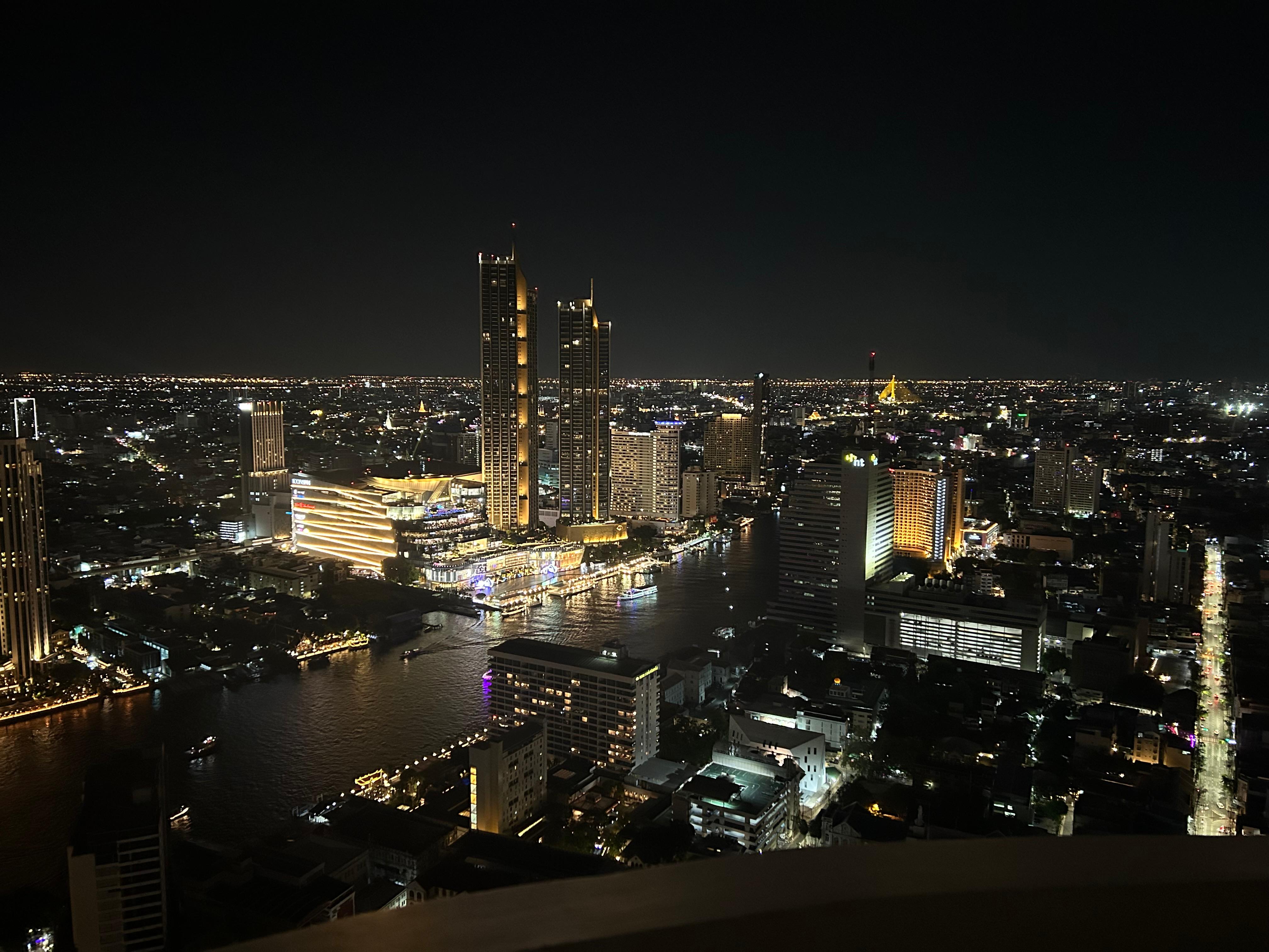 Night view from balcony