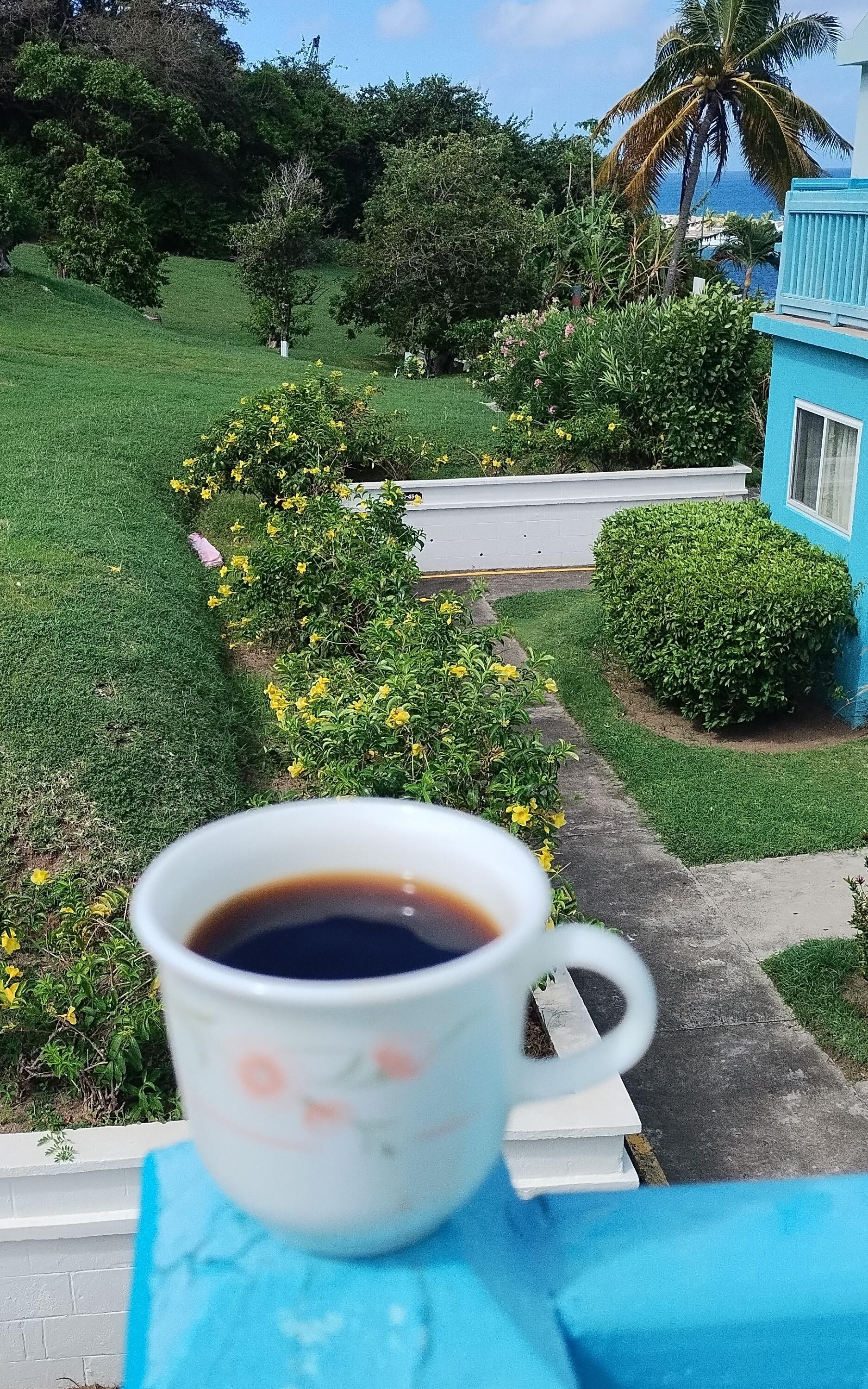 Coffee from balcony.