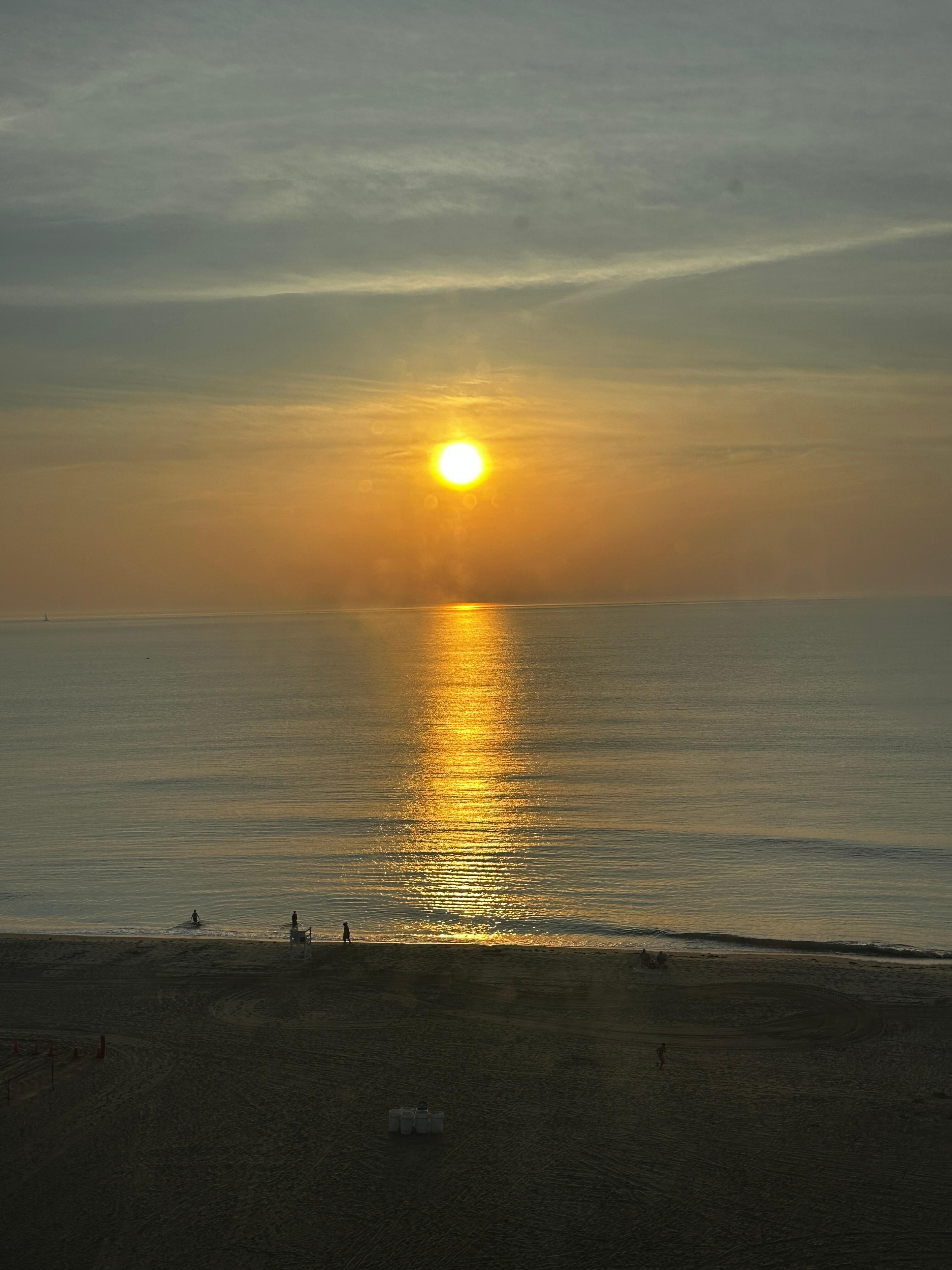 Sun rise from the balcony 