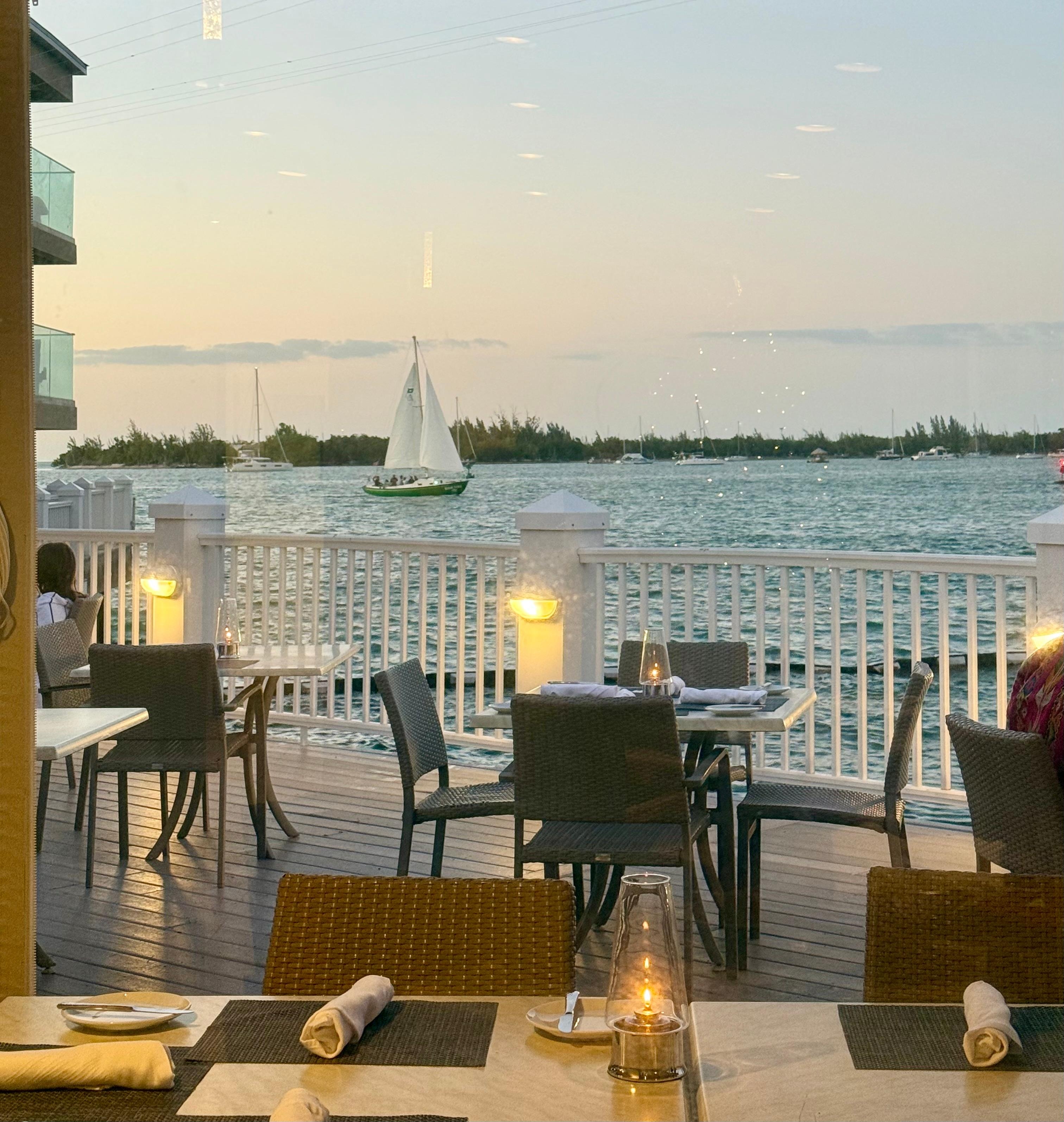 View from the Pier House beach. 