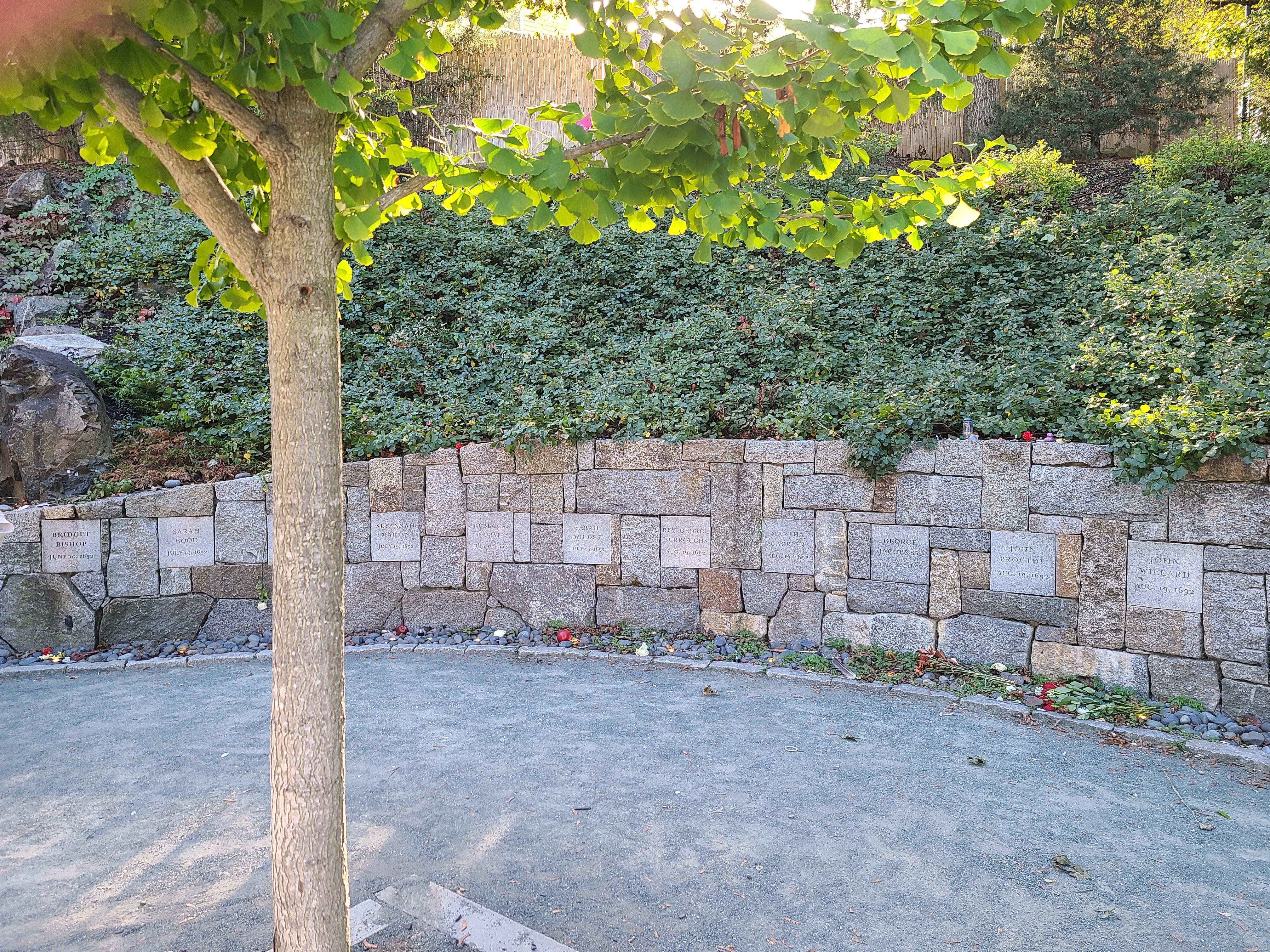 Proctor's Ledge -memorial for victims of the witchcraft trials.