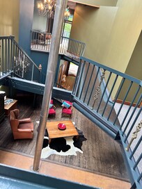 View from the top of stairs