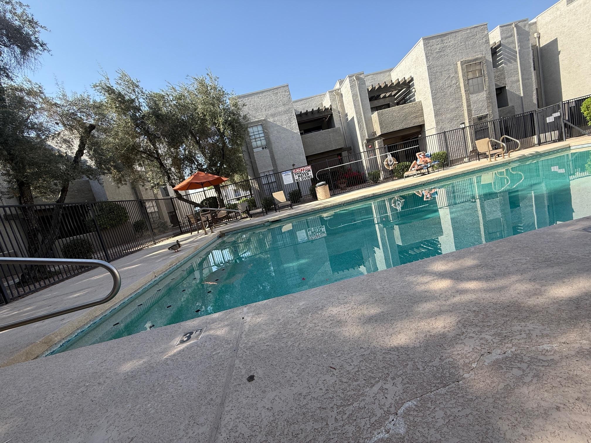 Quiet, comfortable pool & hot tub