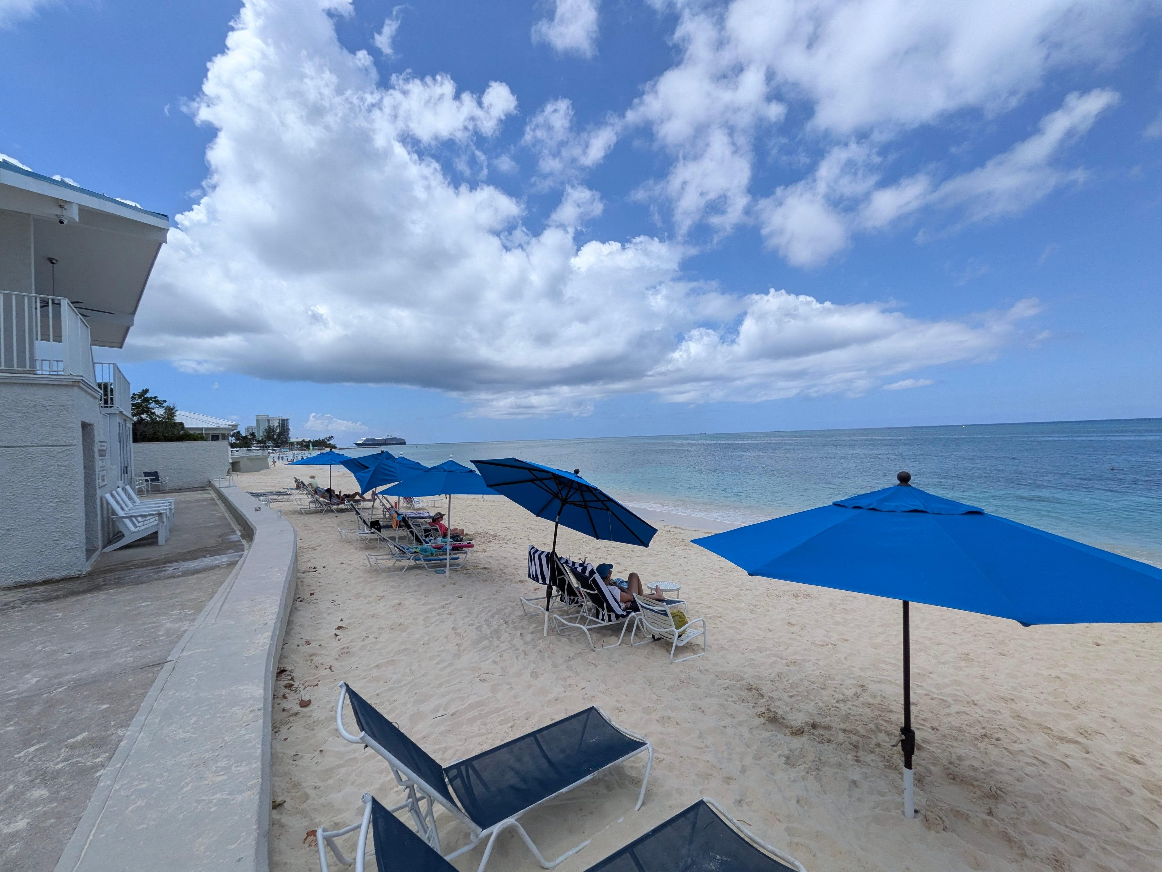 Beach area steps from the condo