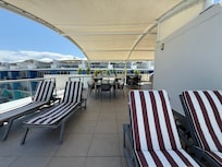 Plenty of entertainment space on the balcony.