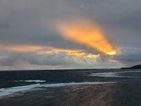 View of sunrise from the living room