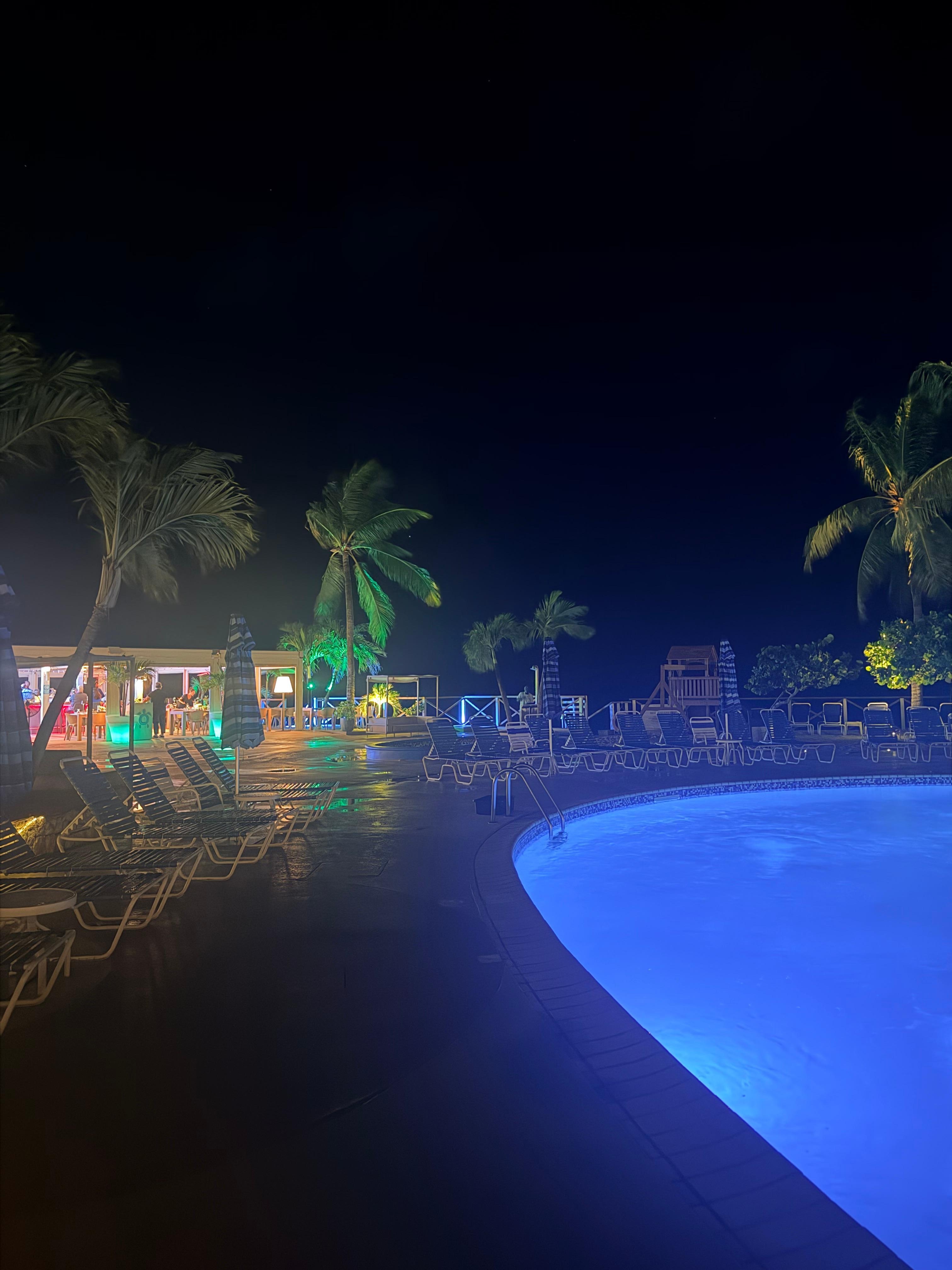 View towards restaurant next to pool