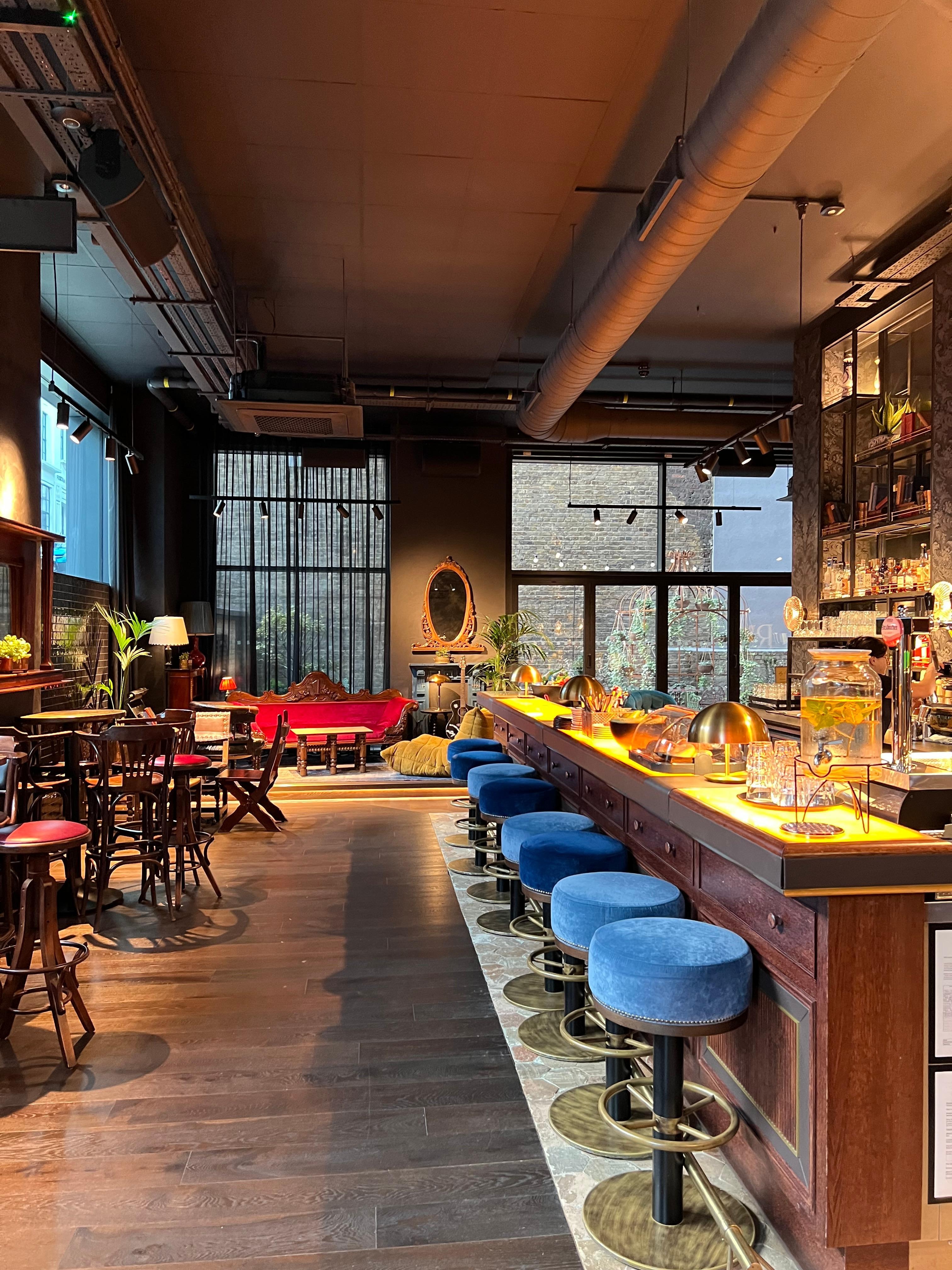 Bar and reception desk