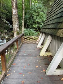 Removable gate at other end of deck.