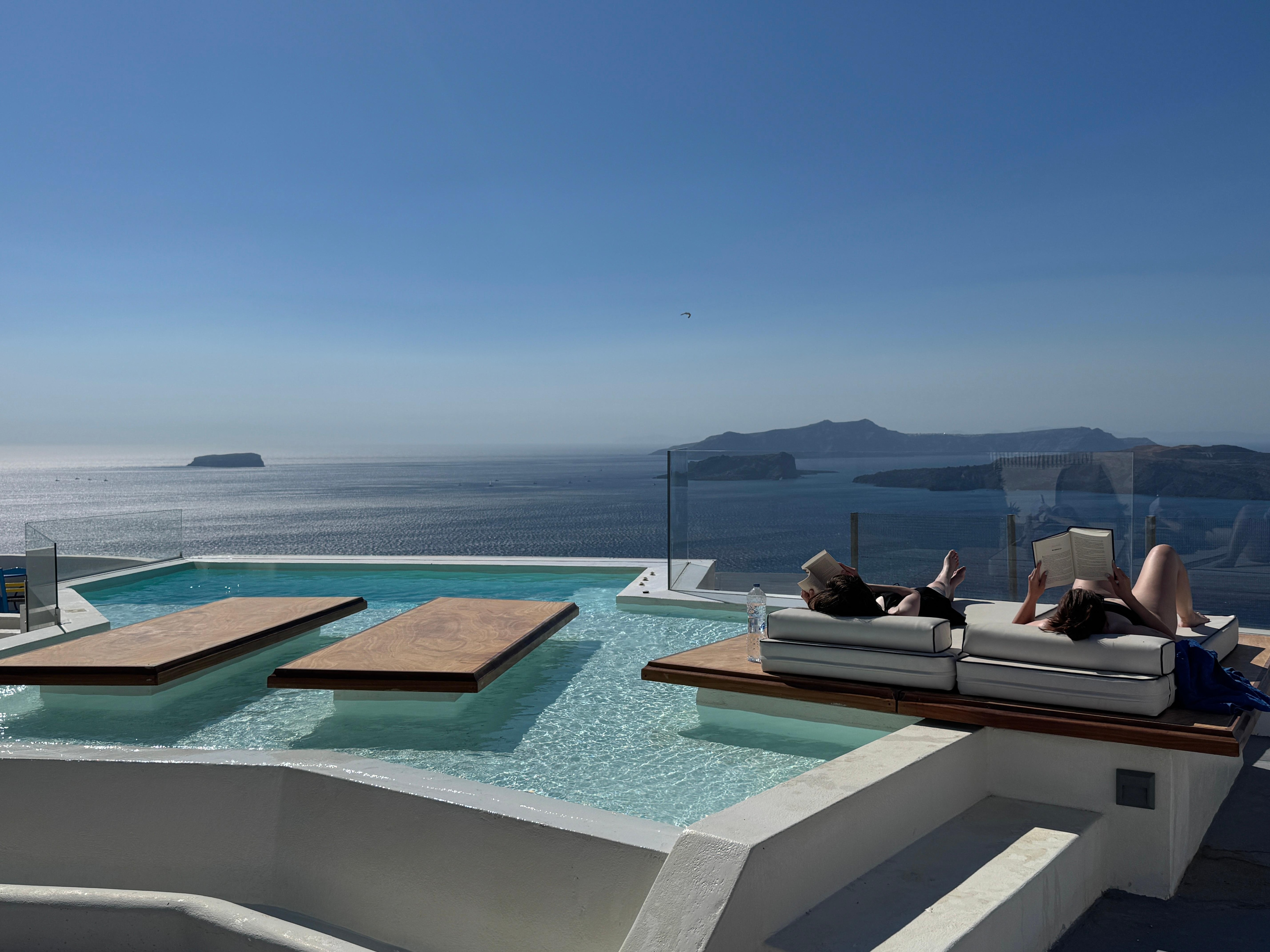 We loved relaxing and reading by the pool.