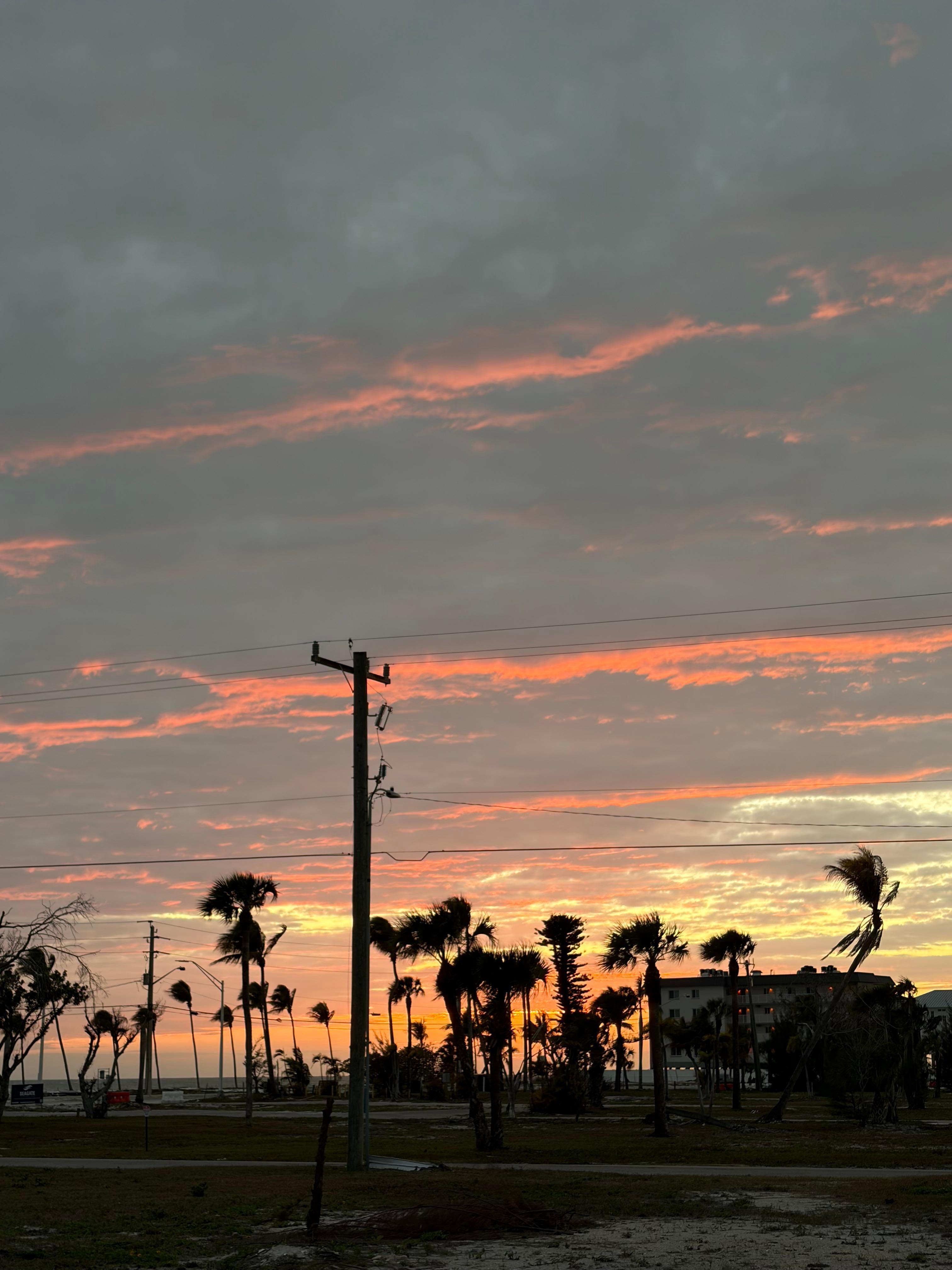 You can see the sunset from the porch
