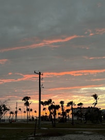 You can see the sunset from the porch