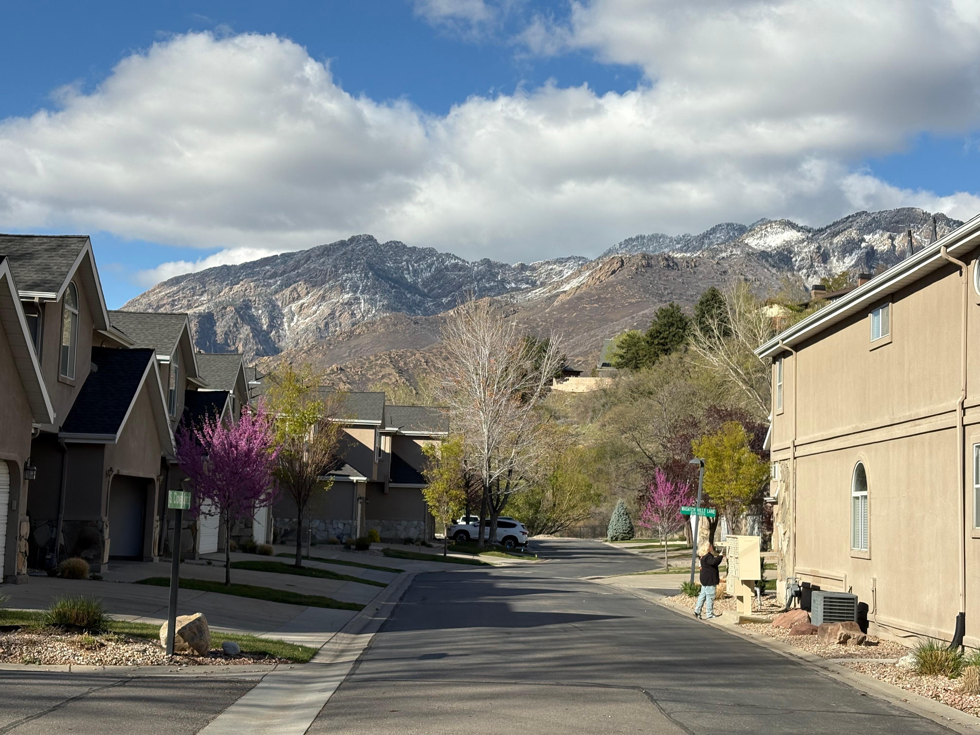 View of mountains from neighborhood 