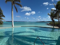 View from the loungers at the main pool.