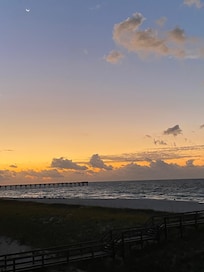 Sunrise from our balcony.