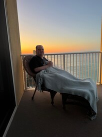 On the balcony