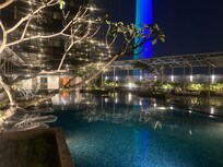 Pool at night.