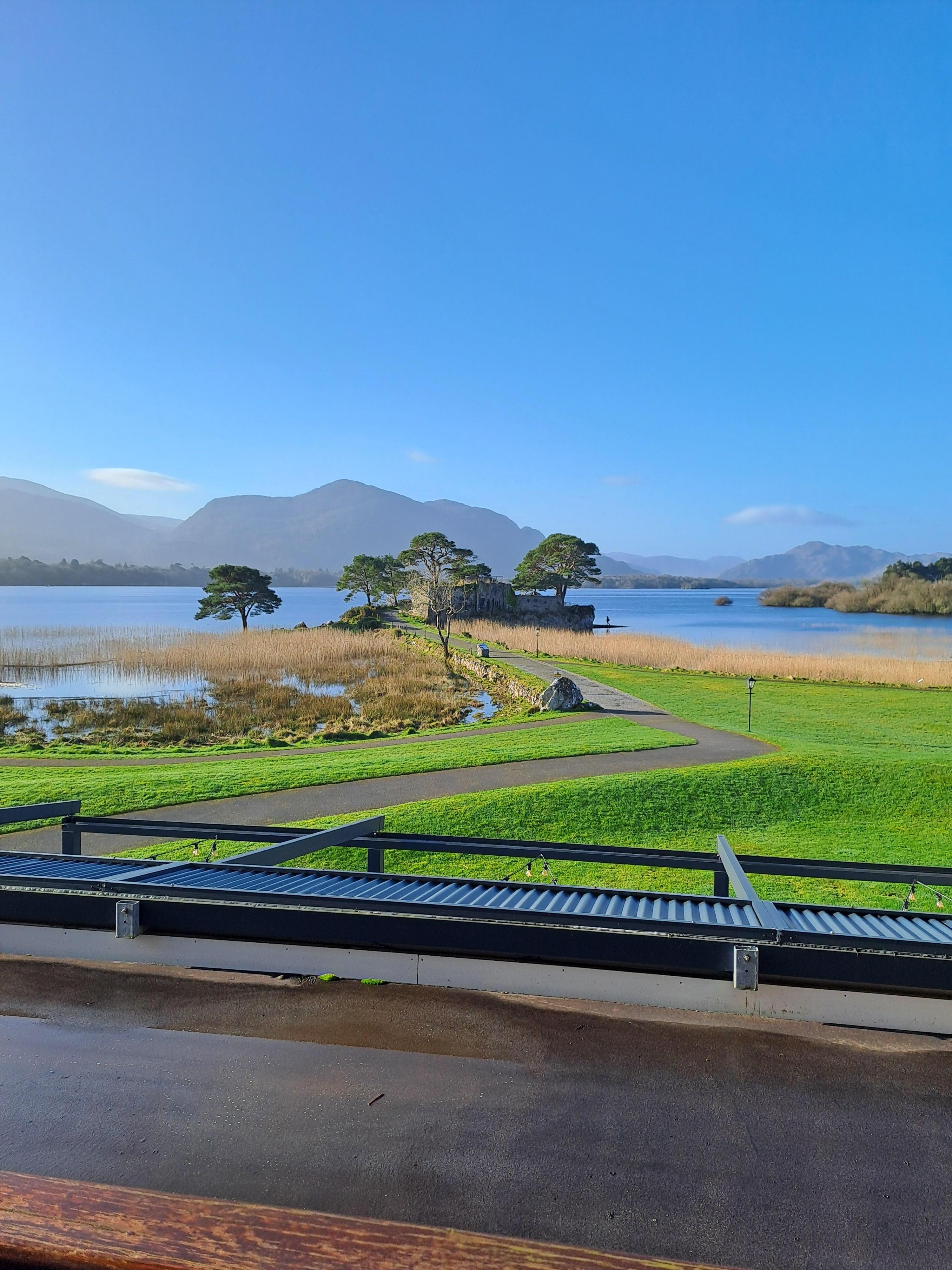 View from our balcony and restaurant