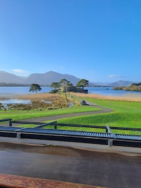 View from our balcony and restaurant