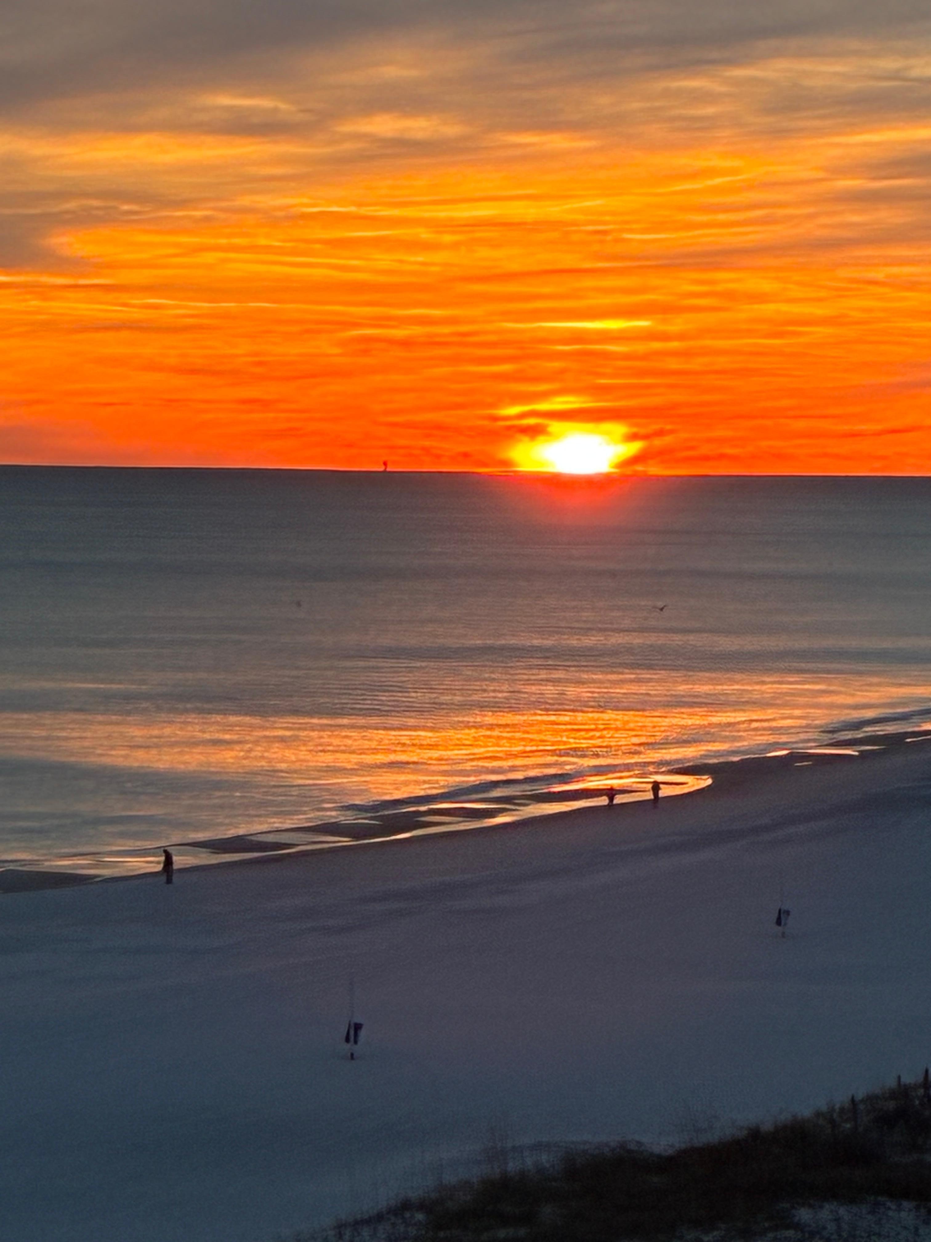 The view from the deck of the sunset was awesome. 