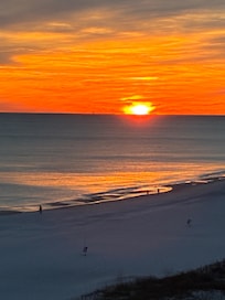 The view from the deck of the sunset was awesome.