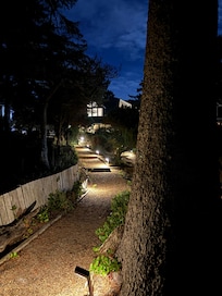 Path to the fire pit and down to the ocean.